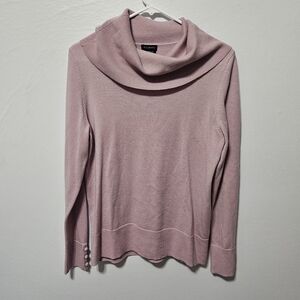 Talbots Dusty Rose Cowl Neck Sweater with Relaxed Fit and Long Sleeves